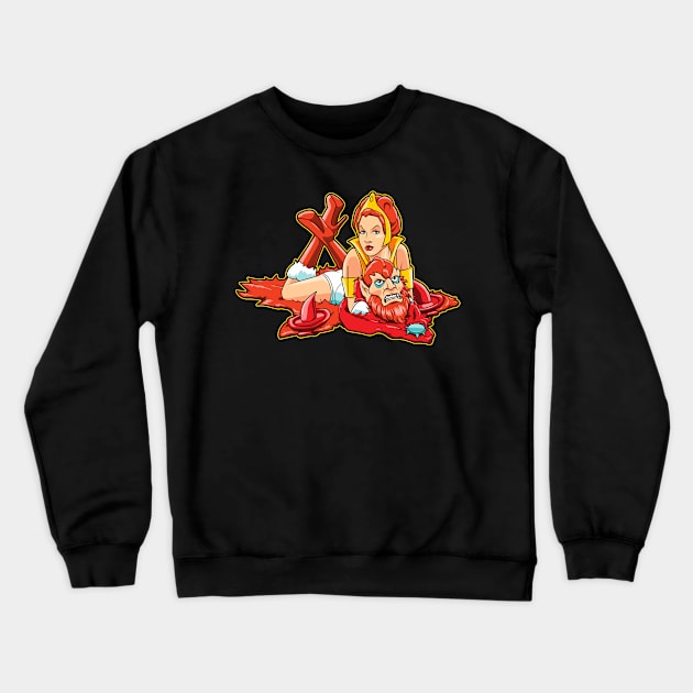 Beauty And The Beast (No Text) Crewneck Sweatshirt by boltfromtheblue